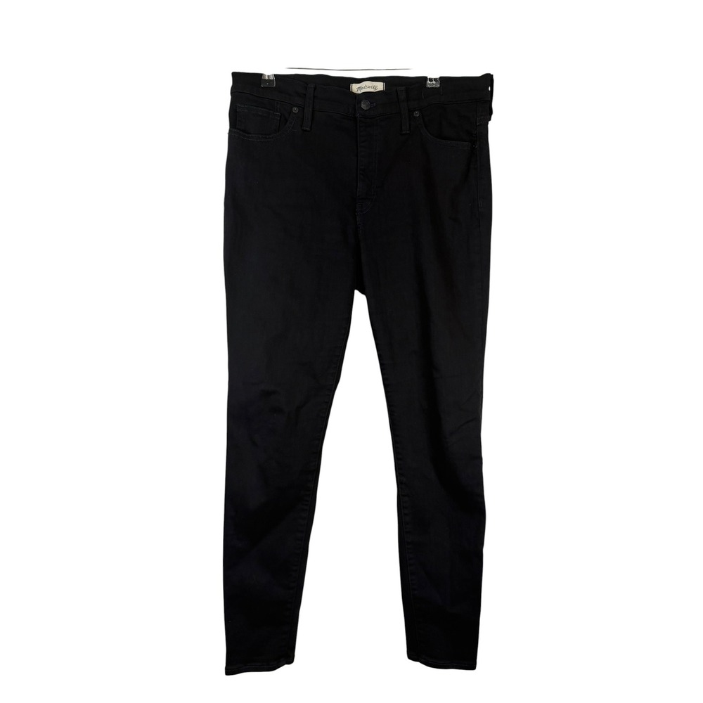 Madewell 9" High-Rise Skinny Jeans Black Denim Size 32